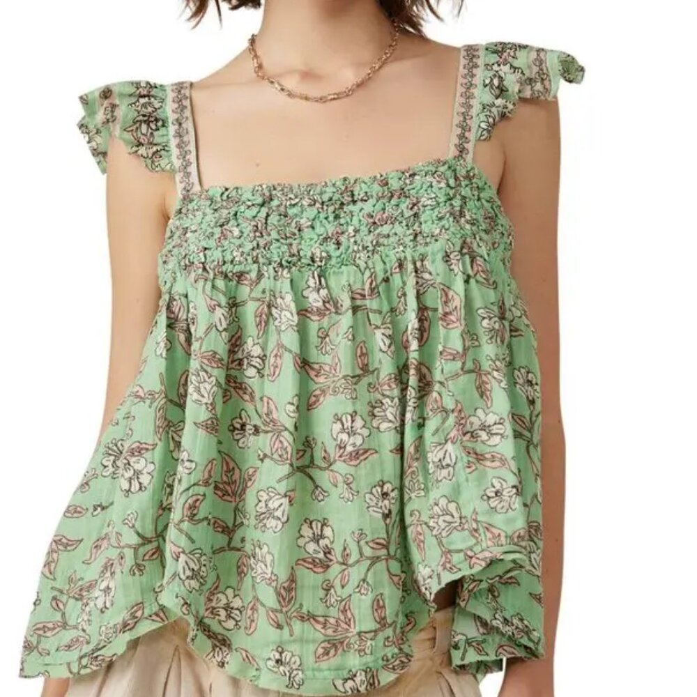 LAST ONE! New Free People Cotton Nala Floral Baby doll Tank